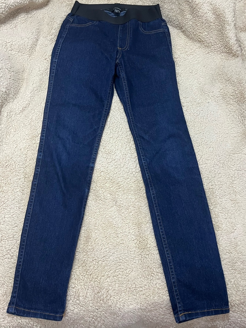 Women's Karen Kane Dark Blue Skinny Pull-On Jeans with Elastic Waist